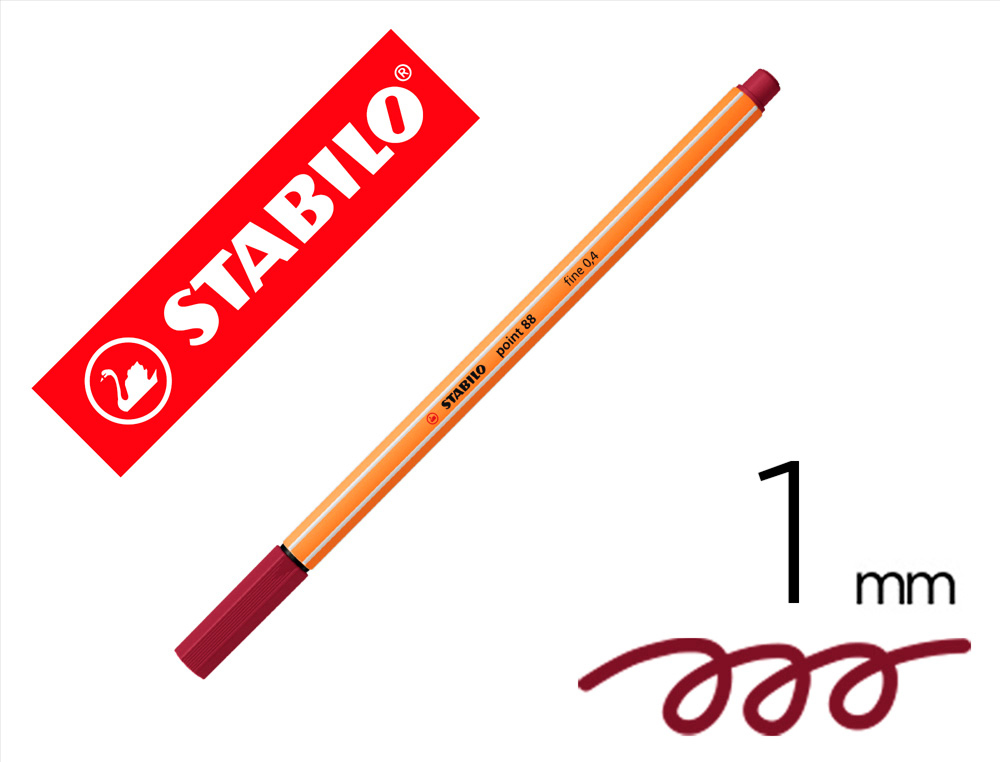 MARCADOR STABILO PONTA DE FIBRA POINT 88 PURPURA 0,4 MM