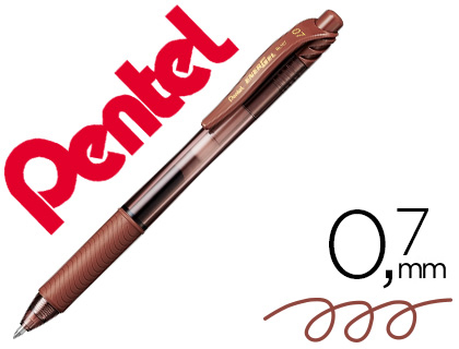 ROLLER PENTEL ENERGEL BL107 0,7 MM CASTANHO