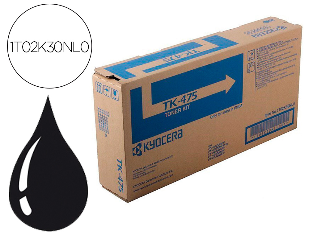 TONER KYOCERA -MITA LASER PRETO TK475 15.000 PAGINAS FS6025/6030MFP FS-6525/6530