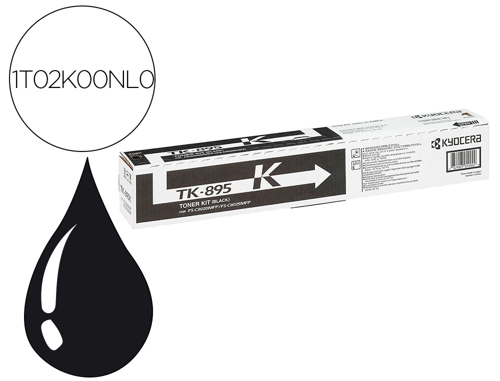 TONER KYOCERA MITA FSC-/8020MCP / 8025MCP / C8520 / C8525 LASER PRETO TK895K