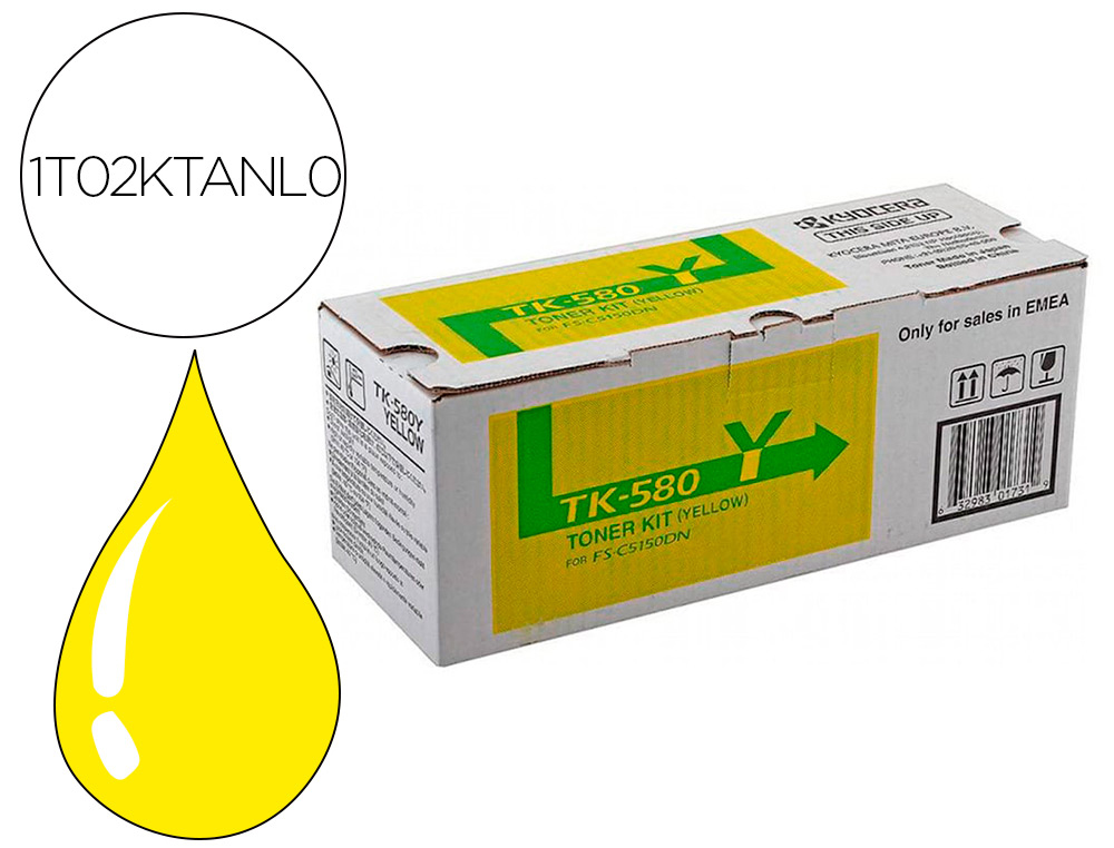 TONER KYOCERA -MITA FS-C5150DN P6021CDN AMARELO TK-580Y