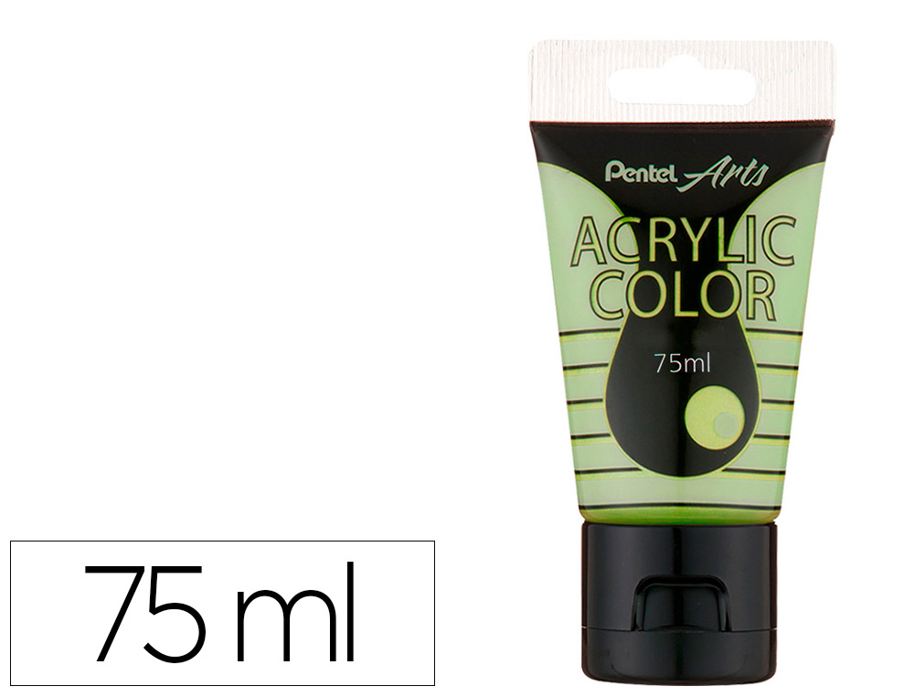 TINTA ACRILICA PENTEL EM TUBO DE 75 ML COR ESPECIAL AMARELO FLUORESCENTE