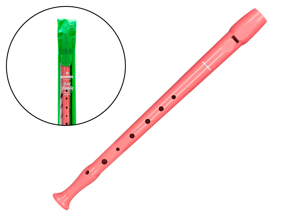 FLAUTA HOHNER 9508 COR CORAL BOLSA VERDE E TRANSPARENTE
