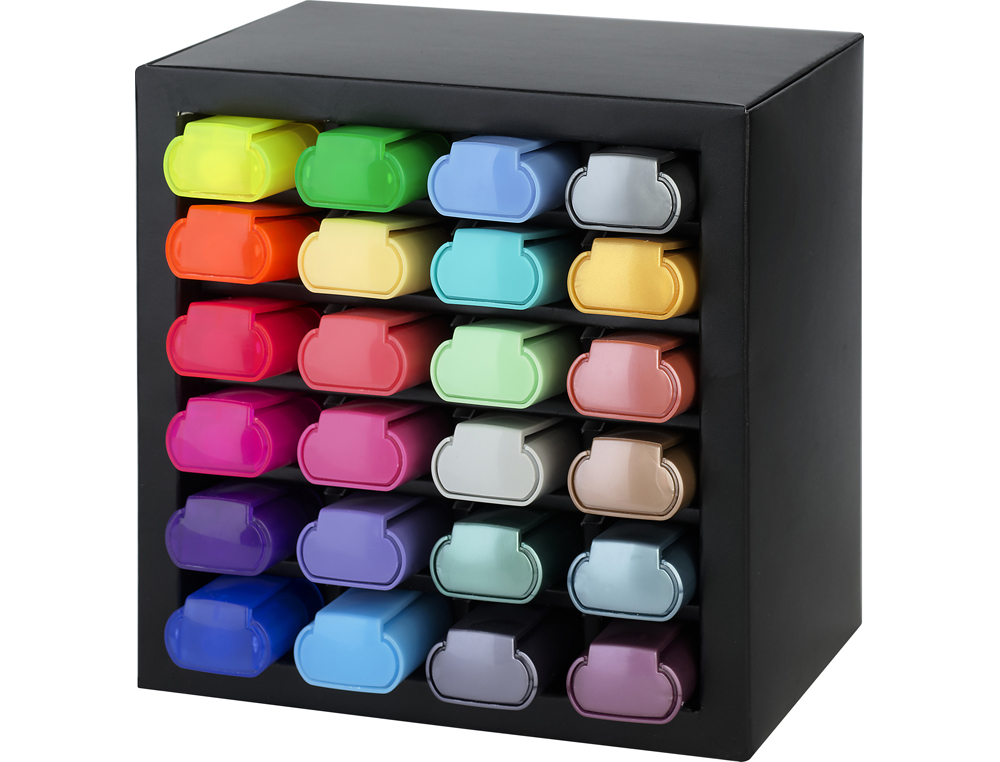 MARCADOR FABER FLUORESCENTE TEXTLINER 46 CONJUNTO ESCRITORIO DE 24 UNIDADES CORES SORTIDAS