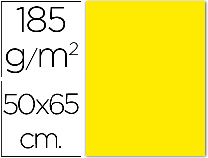 CARTOLINA GUARRO 50X65 CM 185 GR AMARELO CANARIO