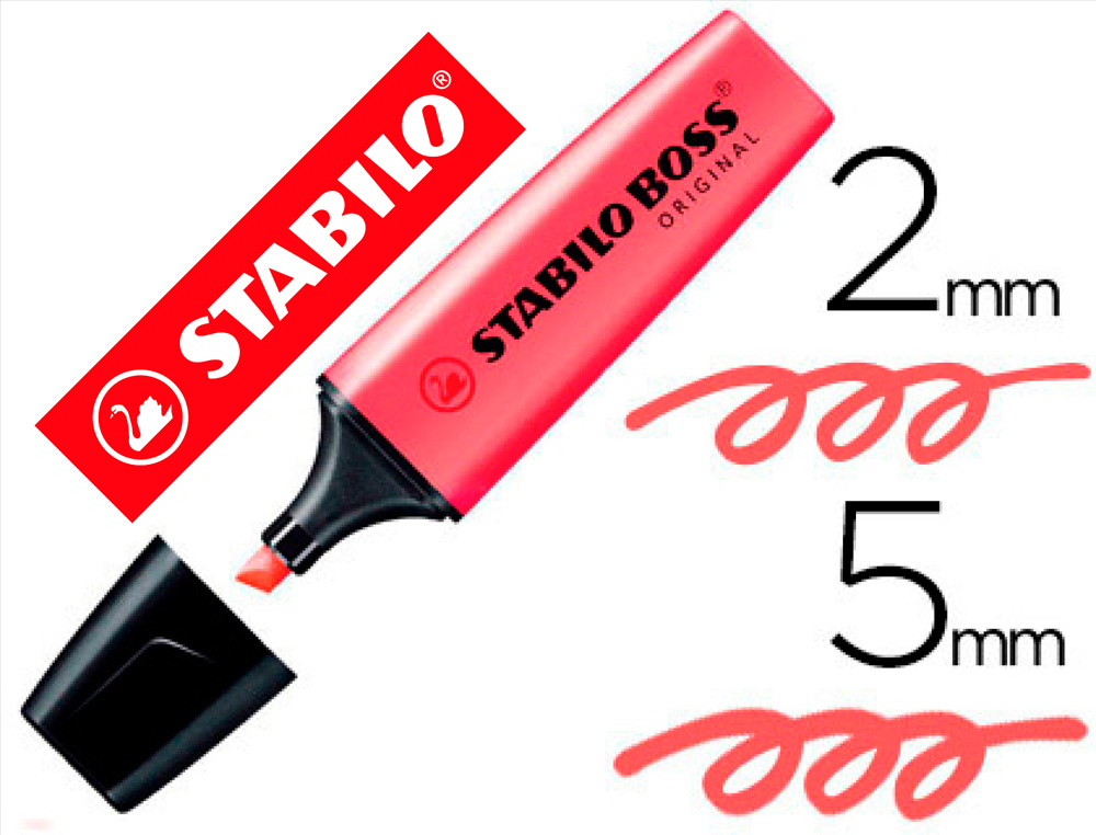 MARCADOR FLUORESCENTE STABILO BOSS 70 VERMELHO