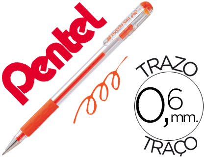 ROLLER PENTEL K116 GEL GRIP LARANJA