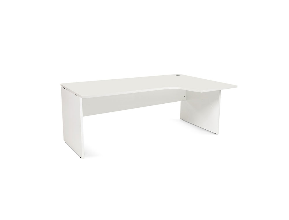 MESA ROCADA SERIE WORK 180X120 CM DIREITA ACABAMENTO AW04 BRANCO/BRANCO