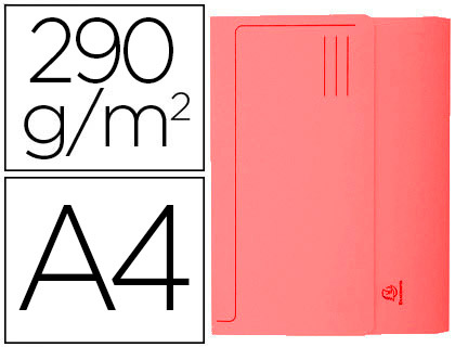 CLASSIFICADOR EXACOMPTA EM CARTOLINA COM BOLSA DIN A4 VERMELHO 290 GR