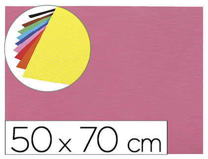 GOMA EVA ONDULADA LIDERPAPEL 50X70CM 2,2MM DE ESPESSURA ROSA