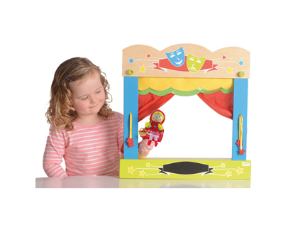 TEATRO FIESTA CRAFTS DE MESA MARIONETAS EM MADEIRA 45X47 CM