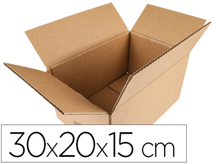 CAIXA PARA EMBALAR Q-CONNECT AMERICANA MEDIDAS 300X200X150 MM ESPESSURA CARTAO 5 MM