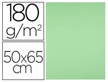 CARTOLINA LIDERPAPEL 50X65 CM 180 GR VERDE ERVA PACK DE 25 UNIDADES