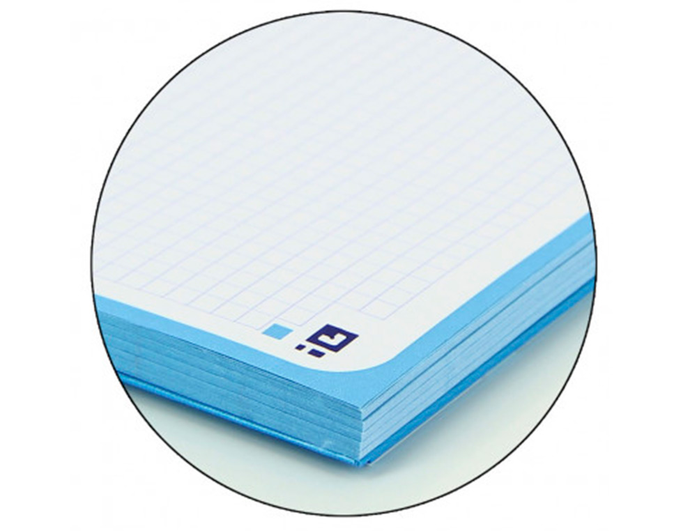 RECARGA COR 1 OXFORD DIN A4+ 80 FOLHAS 90 GR QUADRICULA 5 MM 4 FUROS COR TURQUESA