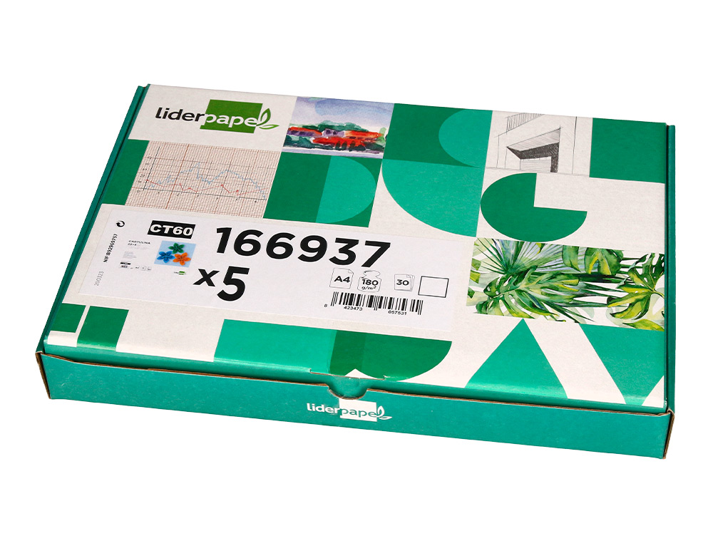CARTOLINA LIDERPAPEL A4 180 GR BRANCO PACK DE 25+5 FOLHAS