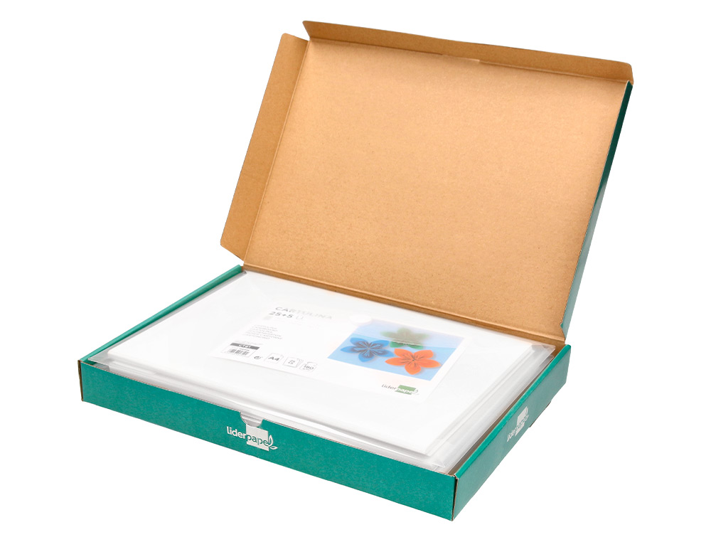 CARTOLINA LIDERPAPEL A4 180 GR BRANCO PACK DE 25+5 FOLHAS