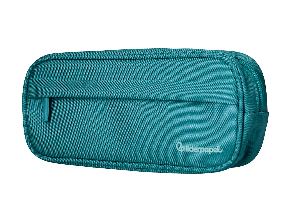ESTOJO ESCOLAR LIDERPAPEL OVALADO 2 FECHOS COM BOLSO FRONTAL 210X90 MM VERMELHO