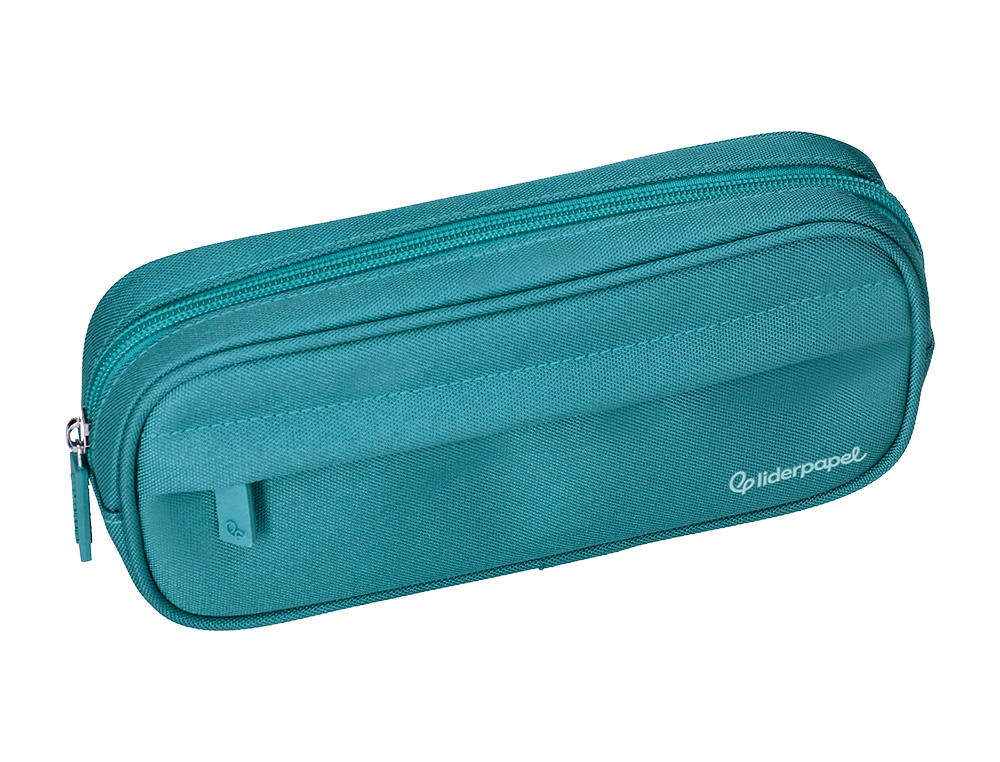 ESTOJO ESCOLAR LIDERPAPEL OVALADO 2 FECHOS COM BOLSO FRONTAL 210X90 MM VERMELHO