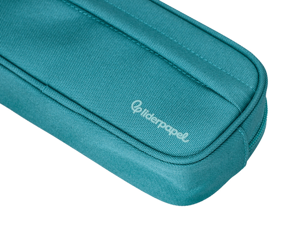 ESTOJO ESCOLAR LIDERPAPEL OVALADO 2 FECHOS COM BOLSO FRONTAL 210X90 MM VERMELHO