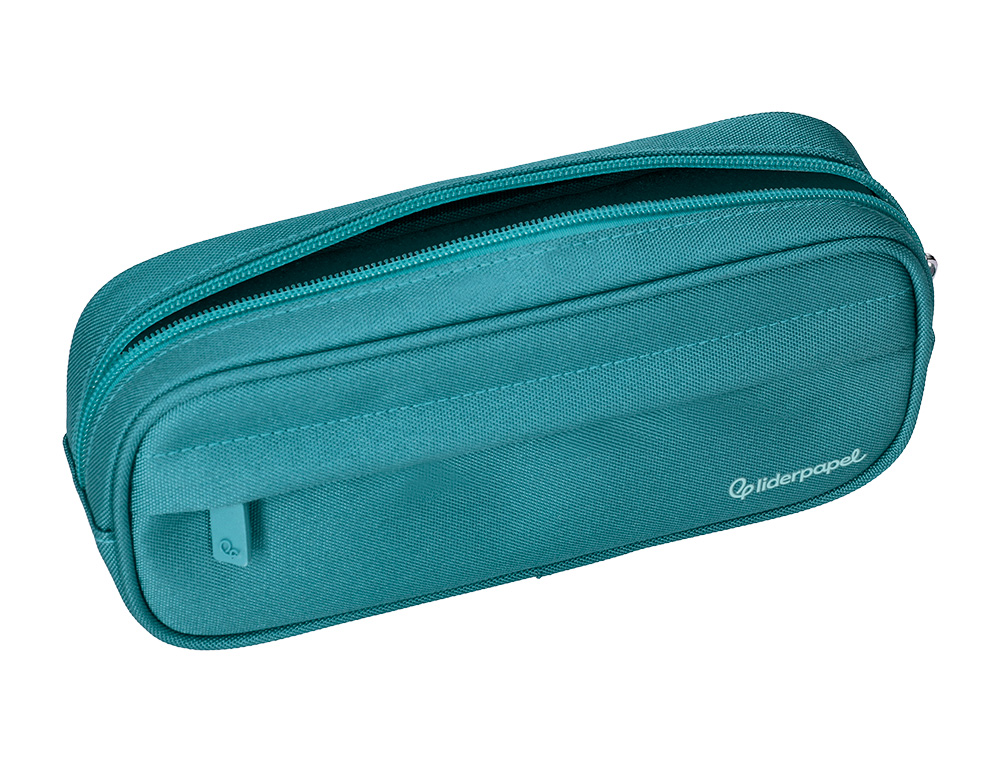 ESTOJO ESCOLAR LIDERPAPEL OVALADO 2 FECHOS COM BOLSO FRONTAL 210X90 MM VERMELHO