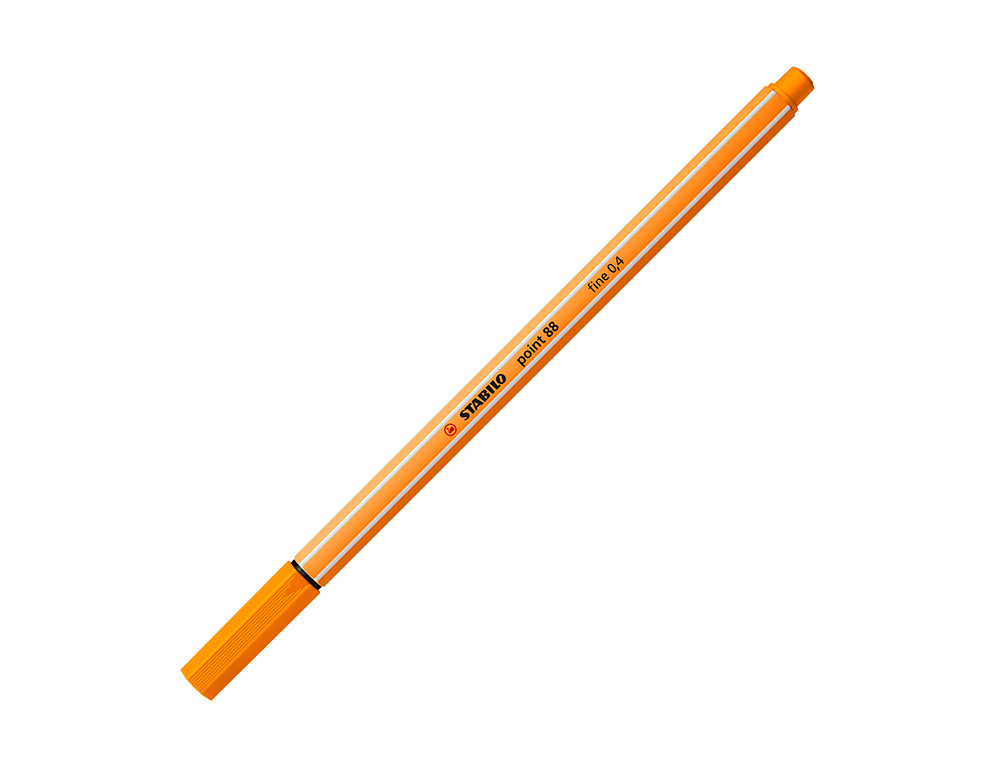 MARCADOR STABILO PONTA DE FIBRA POINT 88 LARANJA 0,4 MM