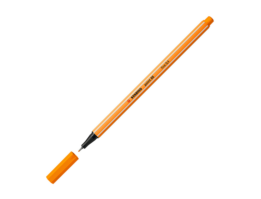 MARCADOR STABILO PONTA DE FIBRA POINT 88 LARANJA 0,4 MM