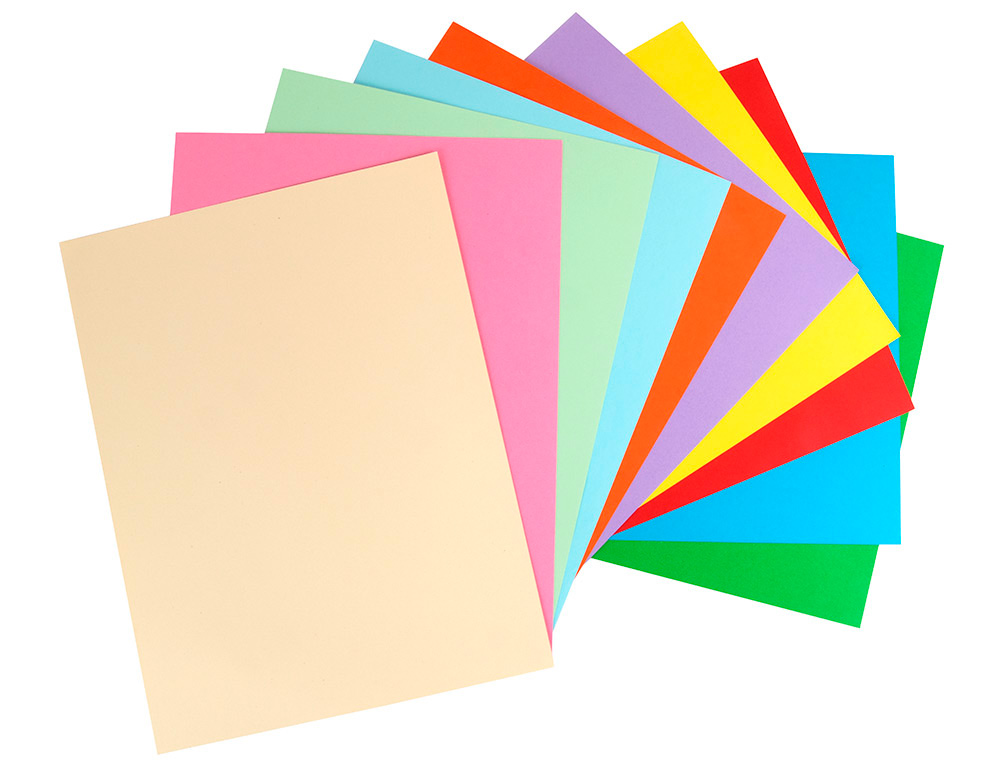 BLOCO TRABALHOS MANUAIS LIDERPAPEL CARTOLINA DIN A3 10 FOLHAS 180 GR CORES SORTIDAS