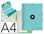 PASTA LIDERPAPEL ANTARTIK CLASSIFICADORA A4 12 DEPARTAMENTOS COM ELASTICOS E CARTAO FORRADO COR MENTA
