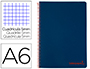 CADERNO ESPIRAL LIDERPAPEL DIN A6 WONDER CAPA PLASTICO 120 F 90 GR QUADRICULA 5MM 4 BANDAS DE CORES COR AZUL MARINHO