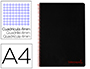 CADERNO ESPIRAL LIDERPAPEL A4 WONDER CAPA PLASTICO 80F 90GR QUADRICULA 4MM COM MARGEM PRETO
