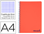 CADERNO ESPIRAL LIDERPAPEL A4 WONDER CAPA PLASTICO 80F 90GR QUADRICULA 4MM COM MARGEM VERMELHO