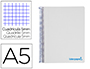 CADERNO ESPIRAL LIDERPAPEL DIN A5 WONDER CAPA PLASTICO 120 F 90 GR QUADRICULA 5MM 5 BANDAS DE CORES 6 FUROS TURQUESA