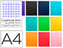 CADERNO ESPIRAL LIDERPAPEL JOLLY MICRO DIN A4 CAPA FORRADA 140 F 75 GR QUADRICULA 5MM 5 BANDAS DE CORES 4 FUROS CORES SO