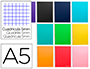 CADERNO ESPIRAL LIDERPAPEL JOLLY MICRO DIN A5 CAPA FORRADA 140 F 75 GR QUADRICULA 5MM 5 BANDAS DE CORES 6 FUROS CORES SO