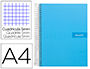 CADERNO ESPIRAL LIDERPAPEL CRAFTY MICRO DIN A4 CAPA FORRADA 120 F 90 GR QUADRICULA 5 MM 5 BANDAS DE CORES 4 CORES CELEST