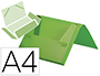 PASTA LIDERPAPEL PORTADOCUMENTOS COM ELASTICOS POLIPROPILENO DIN A4 VERDE MAA OPACO LOMBADA 25 MM