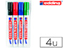 MARCADOR EDDING PARA QUADRO BRANCO 660 BLISTER DE 4 UNIDADES CORES SORTIDAS RECARREGAVEL