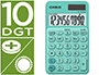 CALCULADORA CASIO SL-310UC-GN BOLSO 10 DIGITOS TAX +/- TECLA DUPLO ZERO COR VERDE