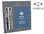 ESFEROGRAFICA PARKER JOTTER ACO + AZUL + BLOCO EXPOSITOR DE 9 CONJUNTOS DE OFERTA