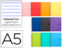 CADERNO ESPIRAL LIDERPAPEL CRAFTY DIN A5 CAPA FORRADA 80F 90 GR PAUTADO 7MM DUPLA MARGEM 6 FUROS CORES SORTIDAS