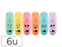 MARCADOR FLUORESCENTE MINI LIDERPAPEL ESTOJO DE 6 UNIDADES CORES SORTIDAS PASTEL