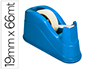 DESENROLADOR DE SECRETARIA Q-CONNECT PLASTICO PARA FITAS DE 66 MT COR AZUL 220X100X70 MM
