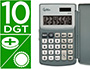 CALCULADORA LIDERPAPEL DE BOLSO XF15 10 DIGITOS COM CAPA SOLAR E PILHAS COR CINZA 123X75X12 MM