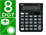 CALCULADORA LIDERPAPEL DE SECRETARIA XF16 8 DIGITOS SOLAR E PILHAS COR PRETO 127X105X24 MM