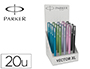 CANETA PARKER VECTOR XL APARO F EXPOSITOR DE 20 UNIDADES CORES SORTIDAS