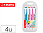 MARCADOR FLUORESCENTE STABILO SWING COOL PASTEL ESTOJO DE 4 UNIDADES CORES SORTIDAS