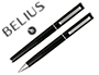 CONJUNTO ESFEROGRAFICA E ROLLER BELIUS NORWICH CORPO PRETO MATE E DETALHES CROMADOS ACETINADOS EM CAIXA DE OFERTA