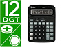 CALCULADORA LIDERPAPEL DE SECRETARIA XF39 12 DIGITOS SOLAR E PILHAS COR PRETO 190X140X32 MM 40% PLASTICO RECICLADO