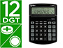 CALCULADORA LIDERPAPEL DE SECRETARIA XF40 12 DIGITOS DUAS LINHAS SOLAR E PILHAS COR PRETO 175X120X30 MM 40% PLASTICO REC