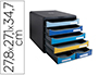 BLOCO CLASSIFICADOR DE SECRETARIA EXACOMPTA BIG BOX MAXI BEE BLUE 6 GAVETAS CORES SORTIDAS